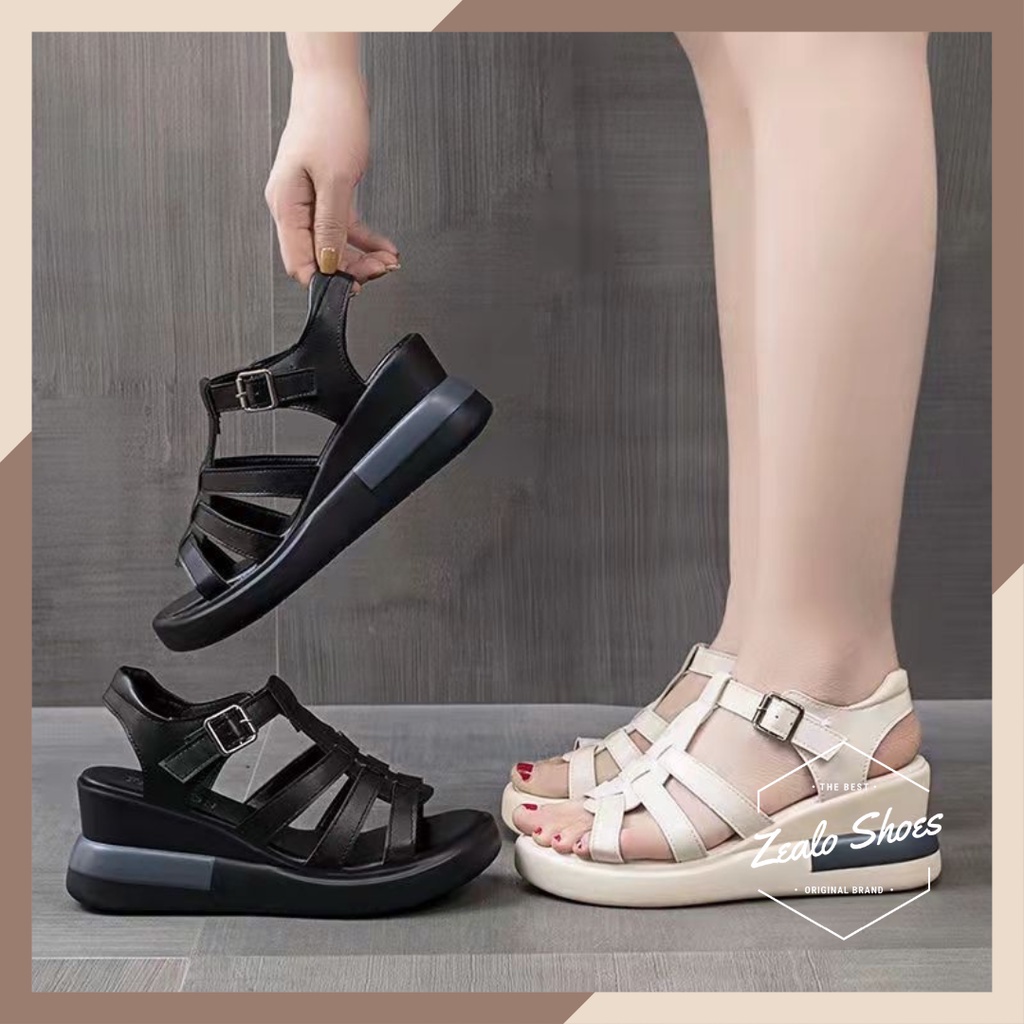 Zealo.Shoes 138 Sandal Import Korea Fashion Sepatu Sandal Wedges Wanita Premium Quality