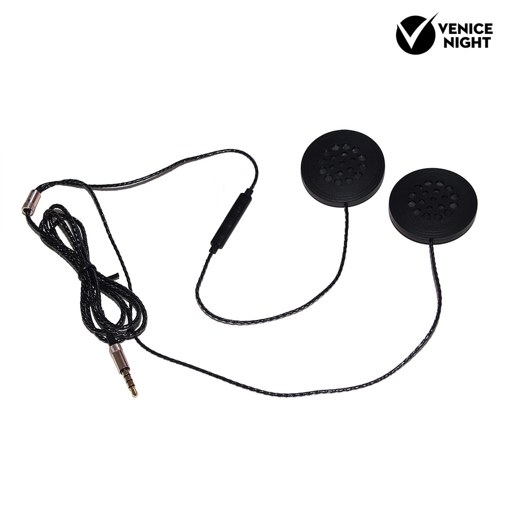 (VNEP) (Berkabel) T33 Sepeda Motor Sepeda Motor Helm Headset 3.5mm Earphone Musik Headphone