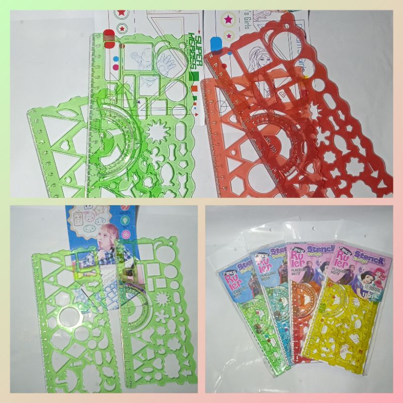 

Penggaris Set Isi 2pcs Garisan Cetak/Garisan Sablon Bentuk Motif-1101