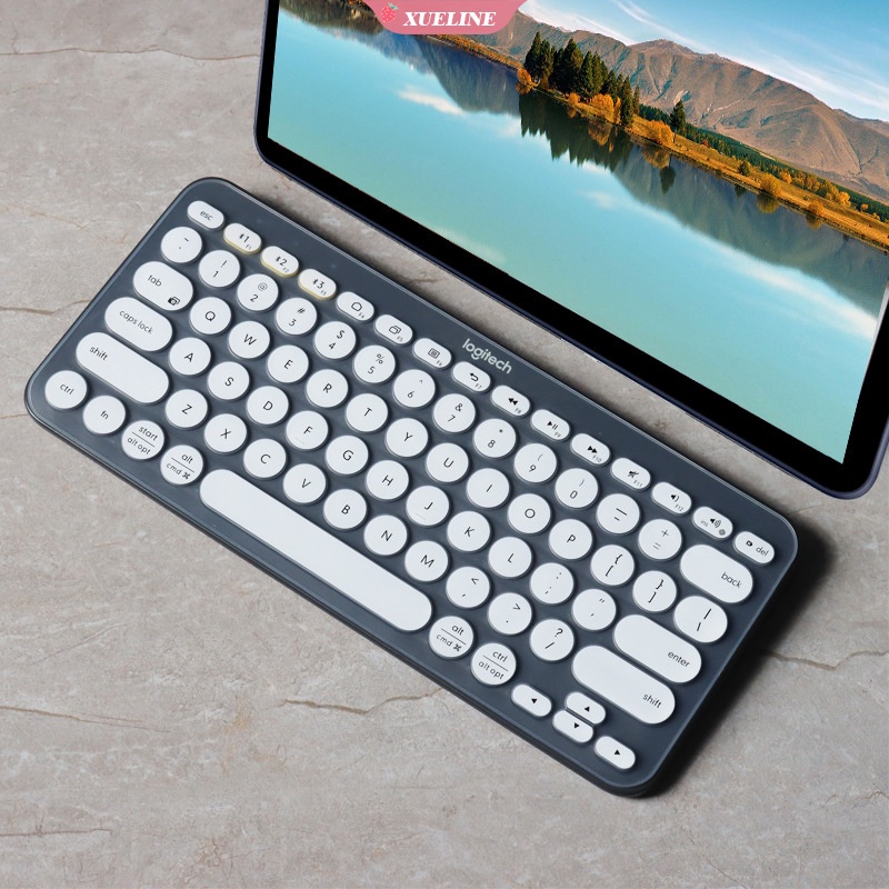 1 Pc skin Pelindung keyboard Logitech K380 Bahan Silikon Ultra Tipis Ukuran Xl