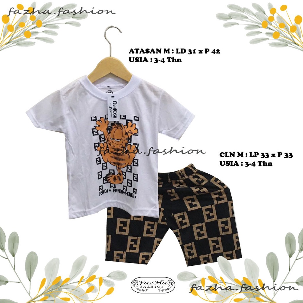 Baju Setelan Anak OSHKOSH / Kinuku Ukuran M (3-4tahun)