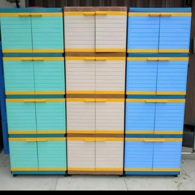 

Lemari Pakaian/Lemari Plastik/Lemari Club Mini minimalis susun 4 stock ready