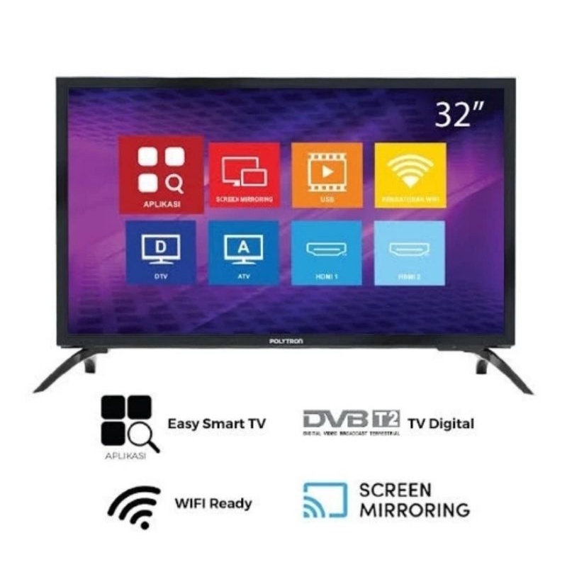 TV LED 32 INCH POLYTRON PLD 32MV1859 / PLD 32MV1508 SMART DIGITAL