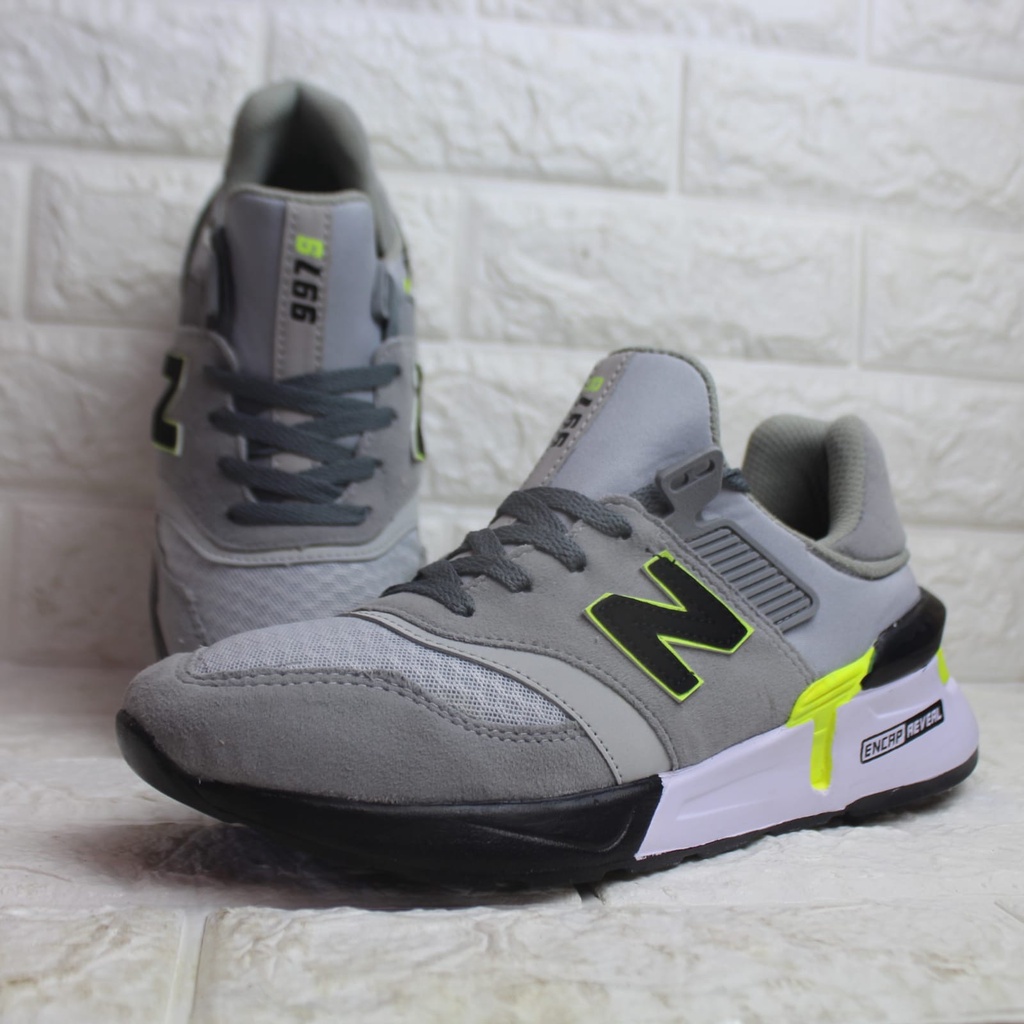 sneakers sepatu nb 997s abu stabilo running santai