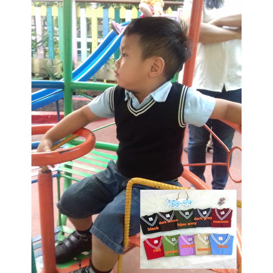 Rompi Rajut Anak Unisex 3-5 tahun L-XL Vest Anak Laki Laki Perempuan Rajut Halus Premium Korean Styl