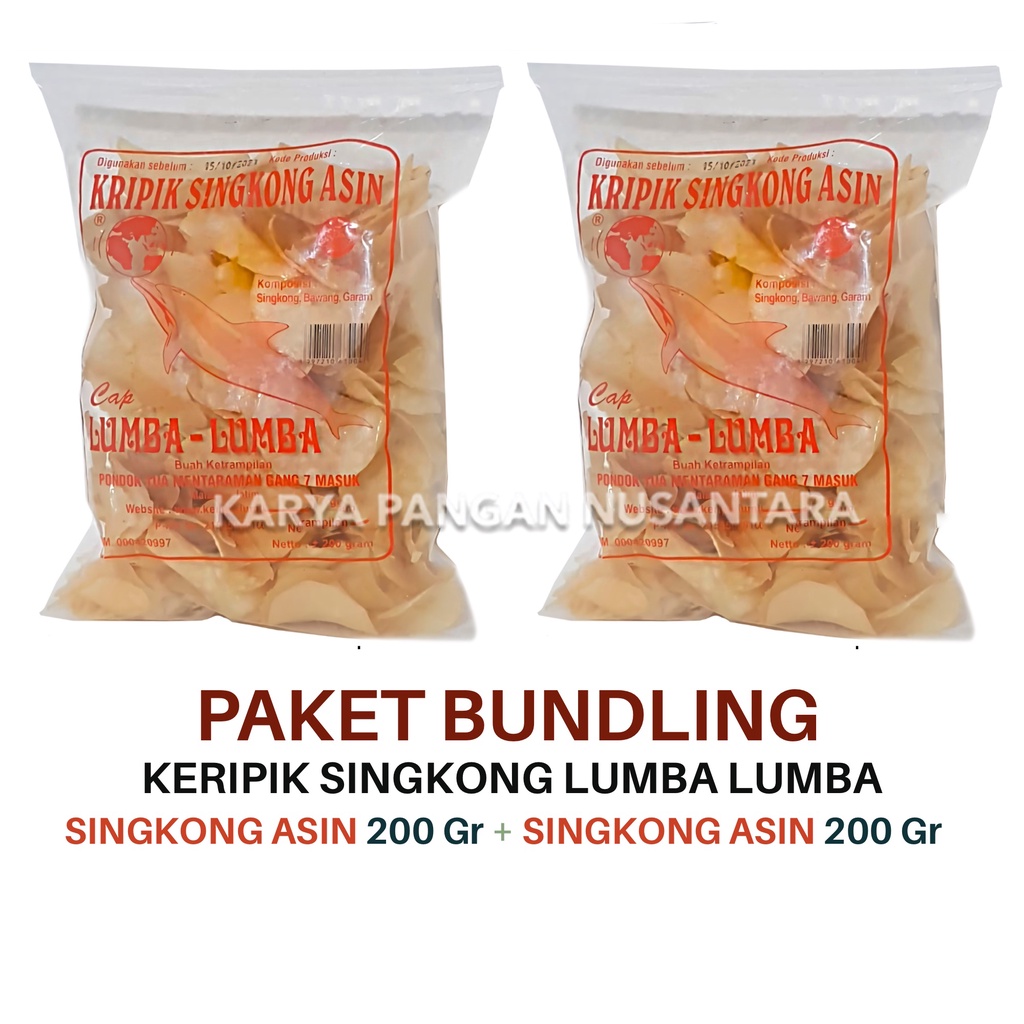 

PAKET 2 PAX KERIPIK SINGKONG LUMBA LUMBA 200GR SINGKONG ASIN + ASIN