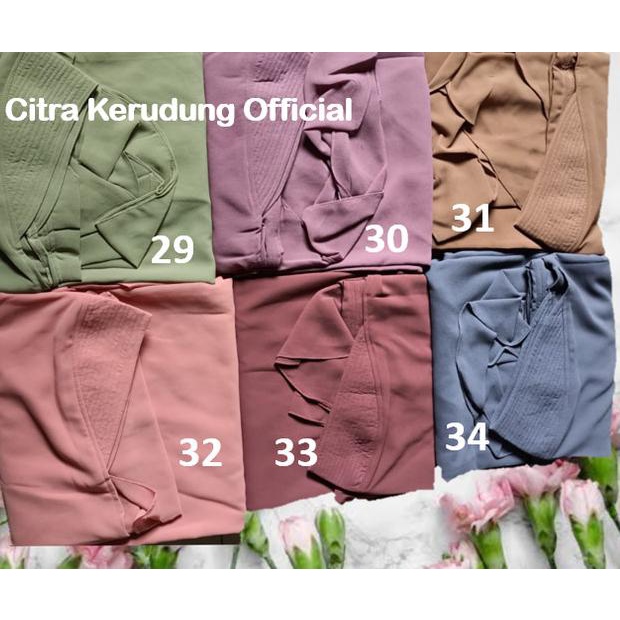 Jilbab Syari Ceruty Babydolls premium import model polos 2 Layer - Merah Maroon