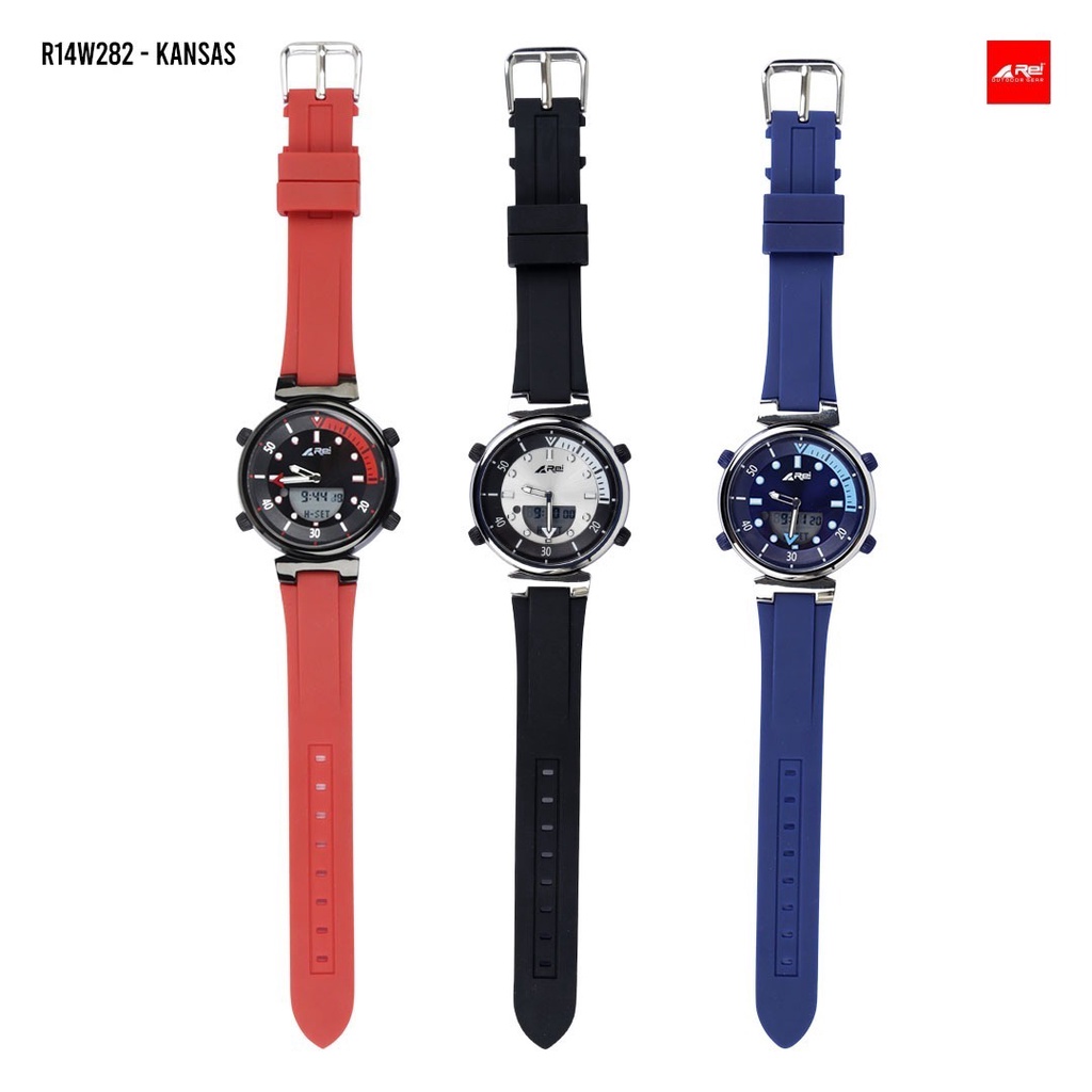 Jam Tangan Digital dan Analog Pria Kansas Arei Outdoorgear