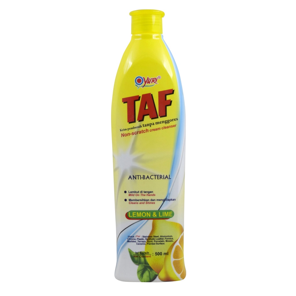 YURI TAF ANTI BACTERIAL 500 ML CREAM CLEANCER FRESH BLUE, LEMON &amp; Lime