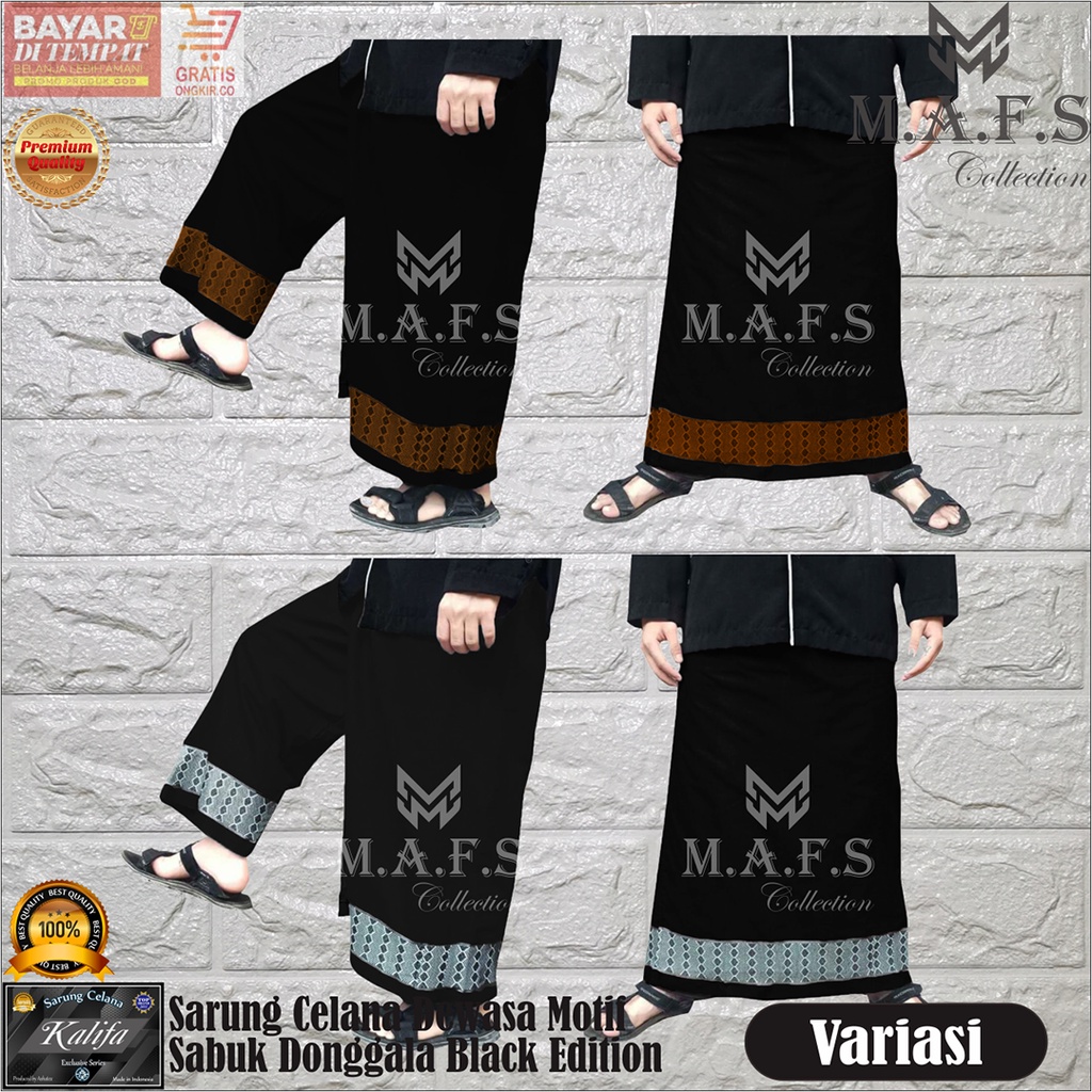 SARUNG CELANA DEWASA MOTIF SABUK SONGKET POLOS WARNA KALIFA