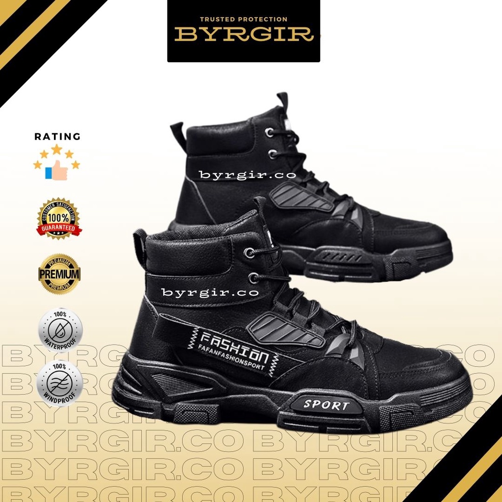 BYRGIR Sepatu Casual Pria Sport Fashion Boots Tinggi Kerja Kuliah Traveling Keren Kece New men shoes Outdoor Boots High Top Martin