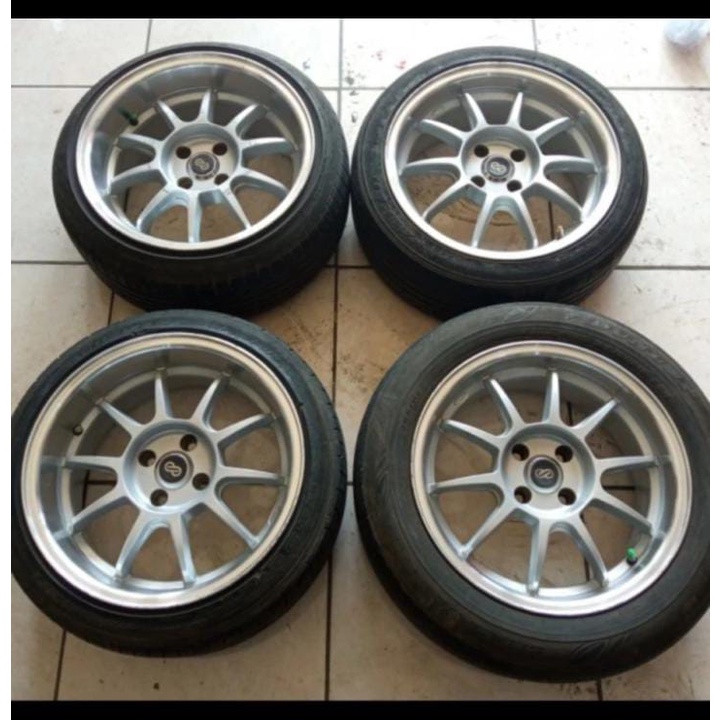 VELG MOBIL BEKAS JAZZ R16 ENKEI R16X7-8 4X100ET45 mx
