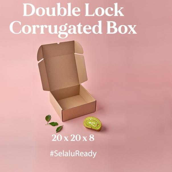 

[Digipack] Brown Corrugated Box ID: 20 x 20 x 8 | Kotak | Kardus