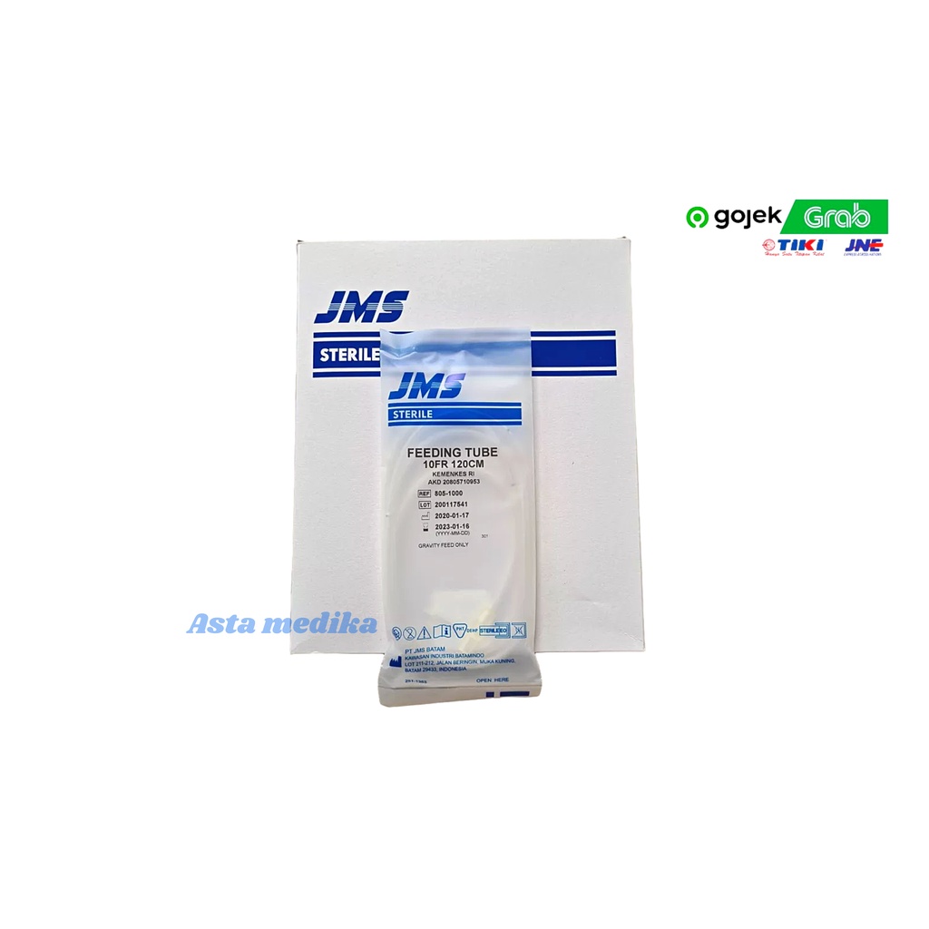 Feeding Tube No Fr3-40cm, Fr6-80cm, Fr10-120cm JMS / NGT JMS / Selang Feeding JMS / Selang Makan