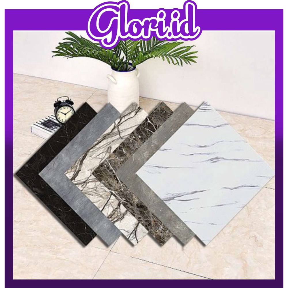 GLORI.ID Vinyl Lantai Marbel (30 x 30 cm) &amp; (30 x 60 cm) / Vinil Sticker Lantai Marbel Granit / Stiker Lemari Marbel R648
