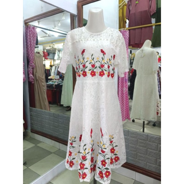 Dress Natal Brukat Brokat