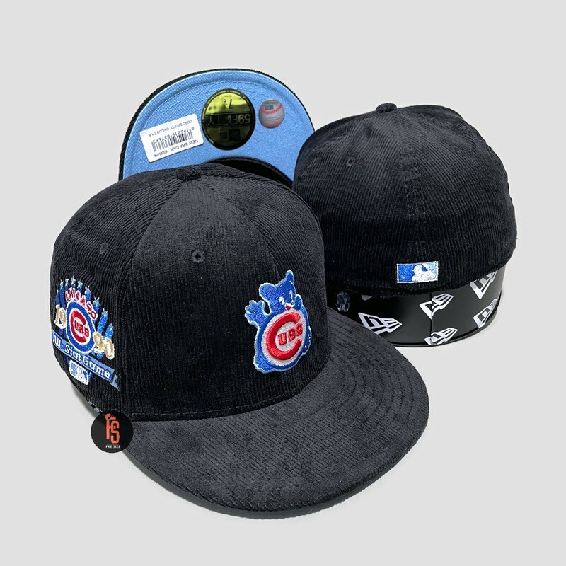 TOPI NEW ERA ORIGINAL 5950 COR ASG 1990 CHICAGO CUBS BLACK UV SKYBLUE