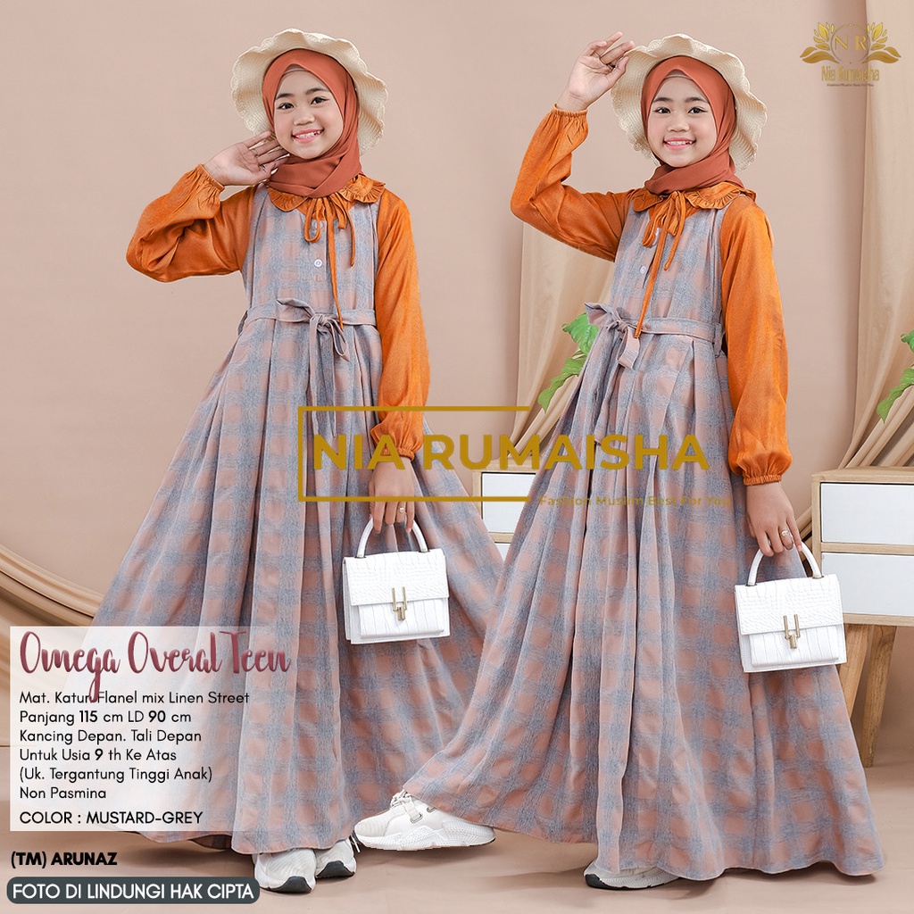 Omega Overal Kids Anak Muslim Original Produk By Nia Rumaisha