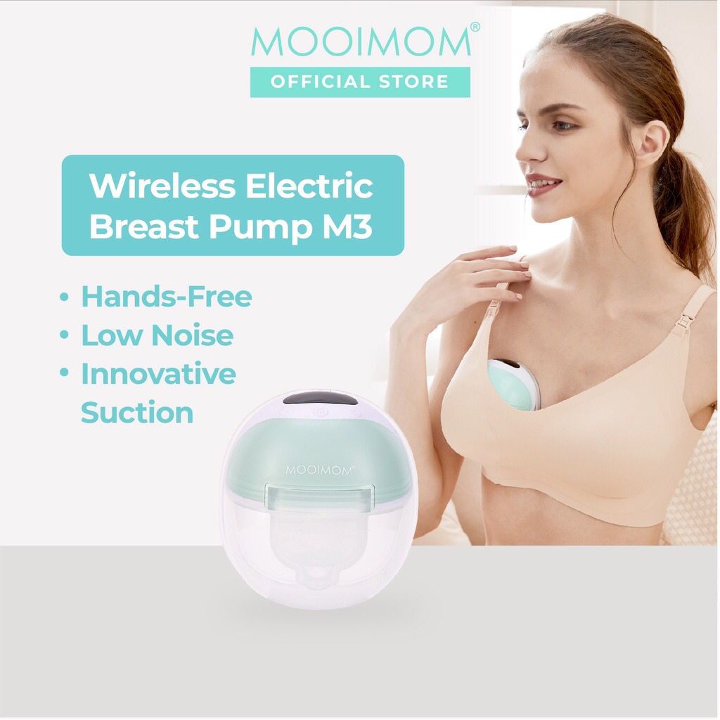 MOOIMOM Breast Pump Pompa Asi Hands Free Pumping Asi Elektrik Pompa Asi Portable _ Pompa ASI Elektrik Wireless