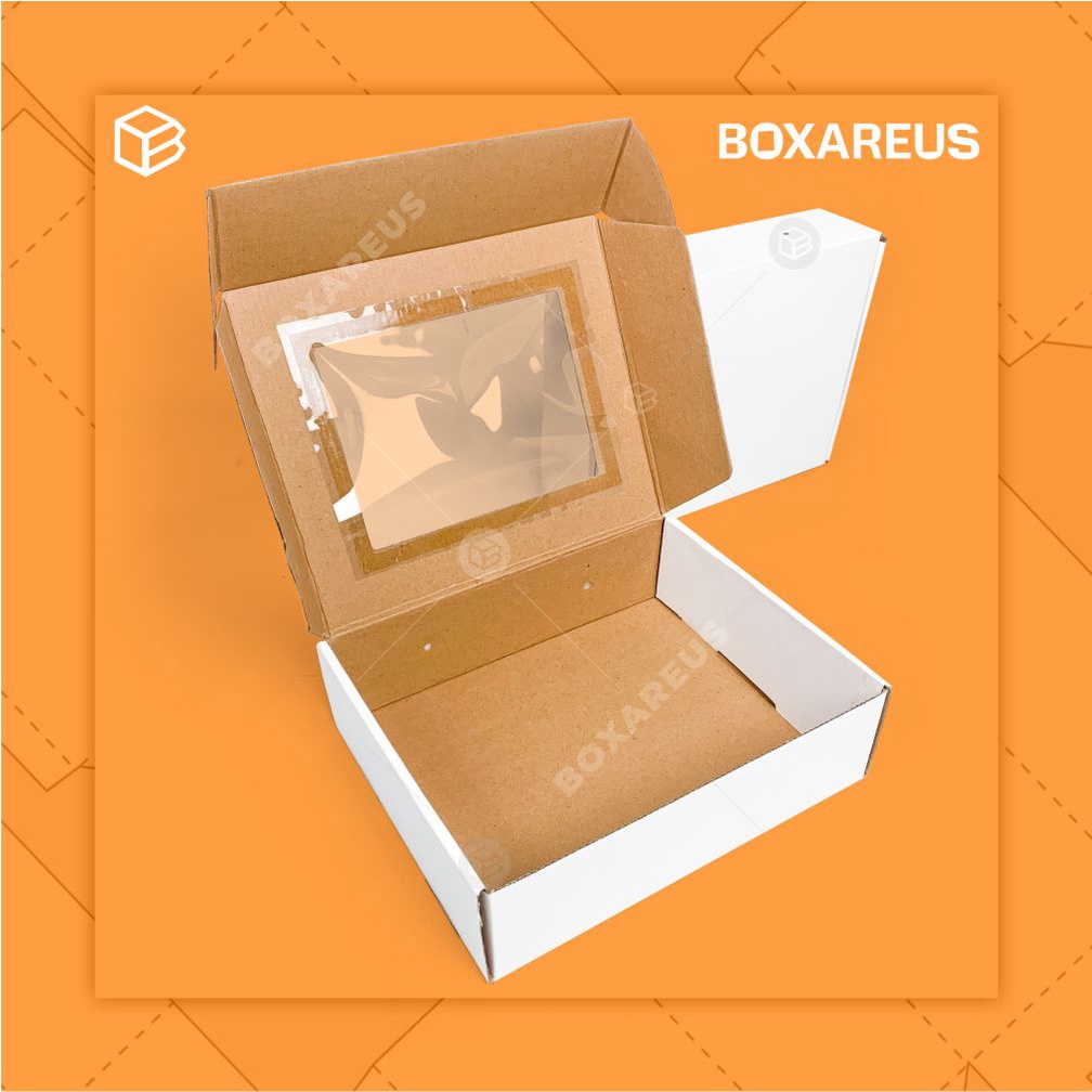 Box Kemasan Packaging Dus Souvenir Box Gift Box | 370704 White+Mika (10pc)