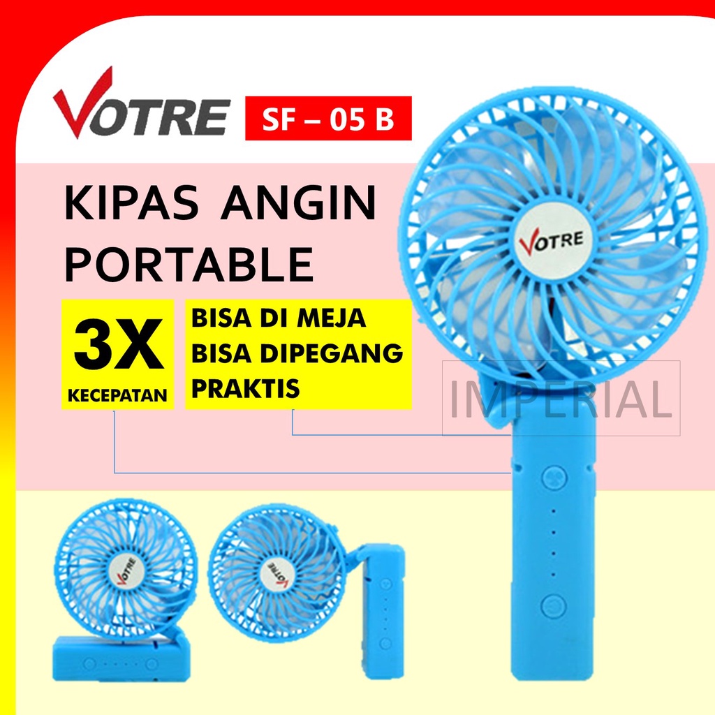 Kipas Angin Portable Mini VOTRE SF 05B/ Kipas Tangan USB Travel Friendly/ Kipas Mini Fan Karakter