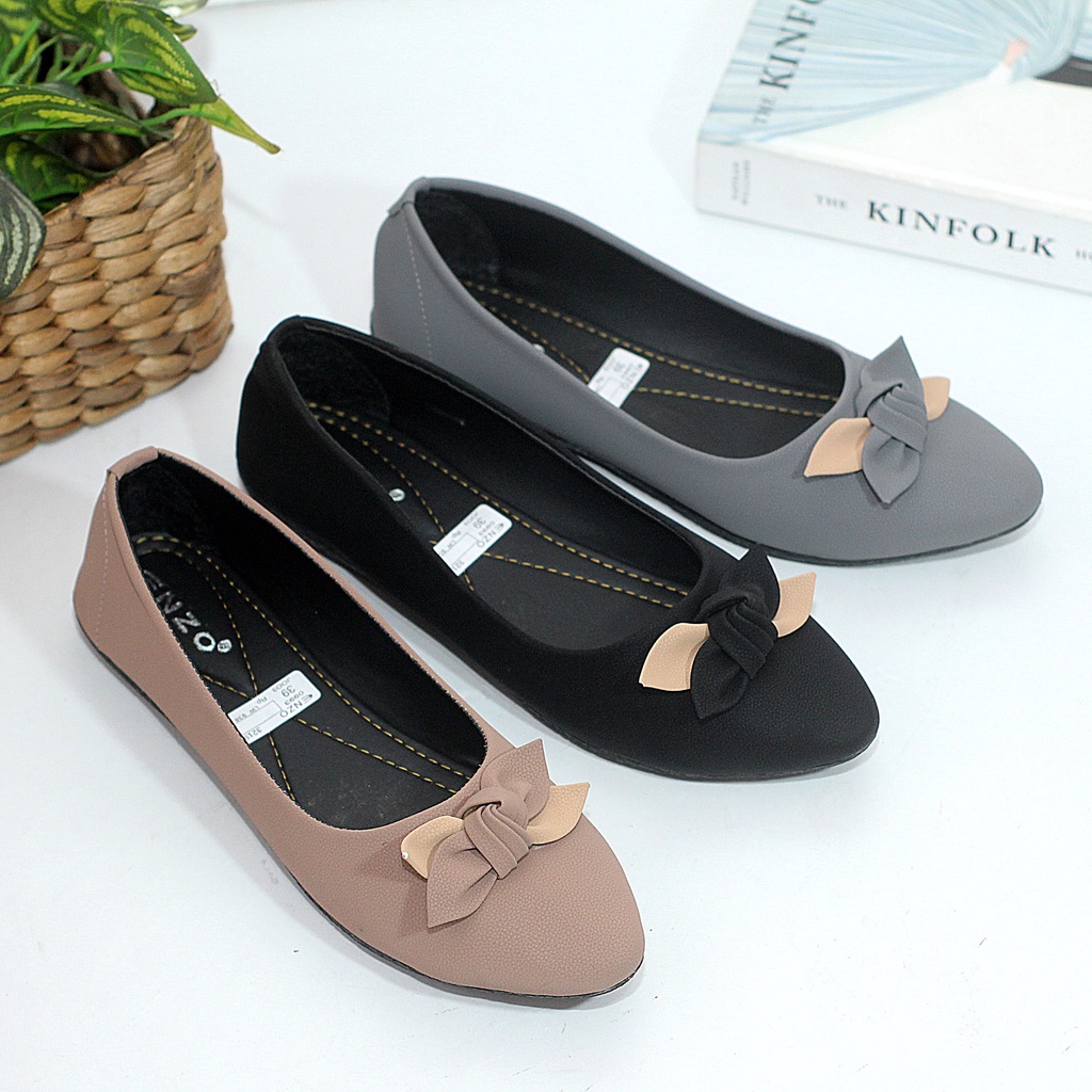 Sepatu Flatshoes Wanita Casual Murah Karet BND05