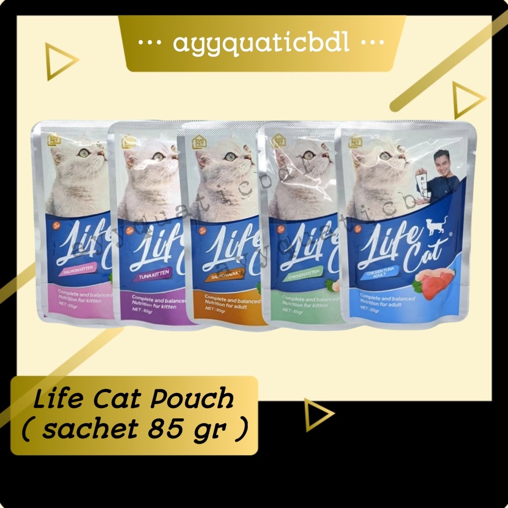 SACHET POUCH 85gram  |  LIFE CAT SACHET 85gr Makanan Kucing Basah Pakan Kucing Cat Wet Food