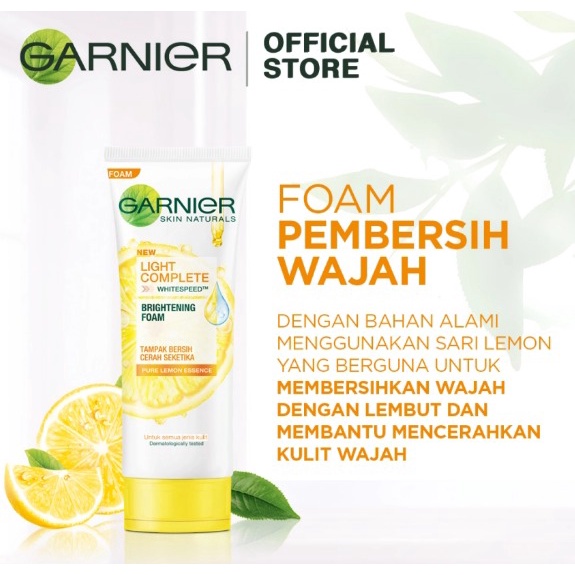 GARNIER  FACIAL FOAM 100ML ALL VARIAN(PEMBERSIH SABUN CUCI MUKA)KEMASAN BARU EXPIRED 2025/2026