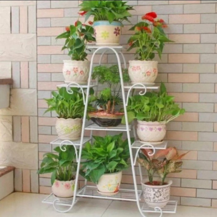Pot Standing Rak Pot Bunga Besi 9 Susun/Standing Bunga Besi 9 Susun