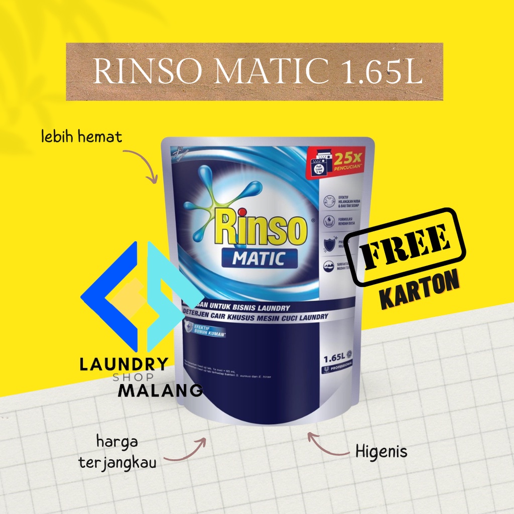 rinso matic pro / rinso matic 1.65 / rinso laundry 1.8