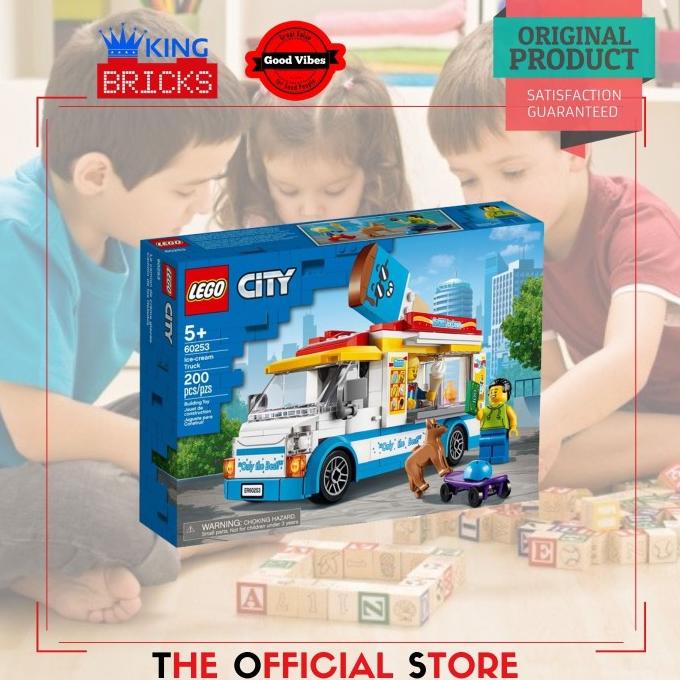 LEGO Original CITY 60253 Ice-Cream Truck - Mainan Anak Edukasi Mobil stock ada