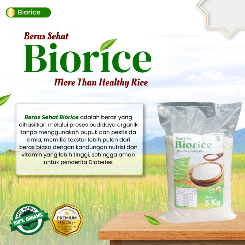 

Beras Organik / beras sehat Biorice/ beras putih organik