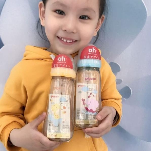 ORIGINAL PIGEON BOTOL SUSU WIDE NECK PPSU 330ML - gratis sikat/sponge - Blue Elephant