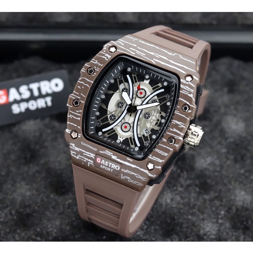 BISA COD✅ Jam tangan Pria Sport Analog Strap Karet Water Resistance Free Batrai