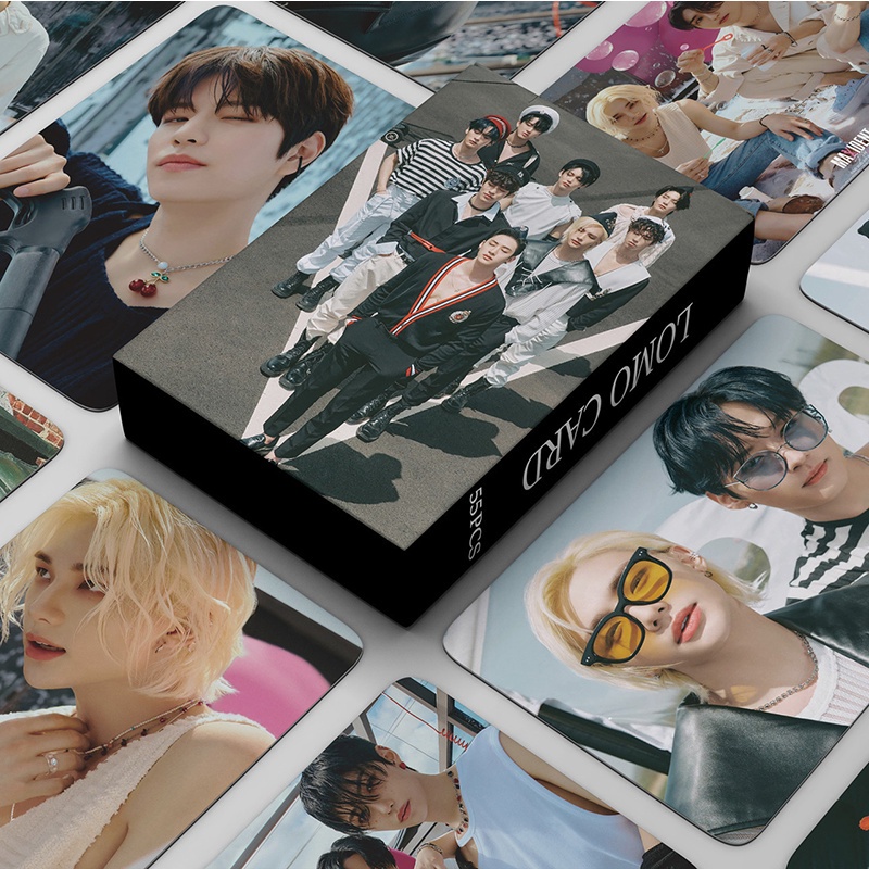 55pcs / Kotak Kartu LOMO Foto Stray Kids MAXIDENT Untuk Koleksi
