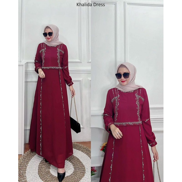 Khalida Dress Cantik Ceruty