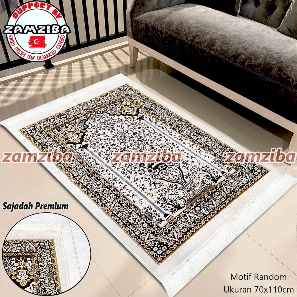 Sajadah Turkey Tebarbaru Kualitas Premium Bahan Halus Perlengkapan Sholat Sejadah Zamziba
