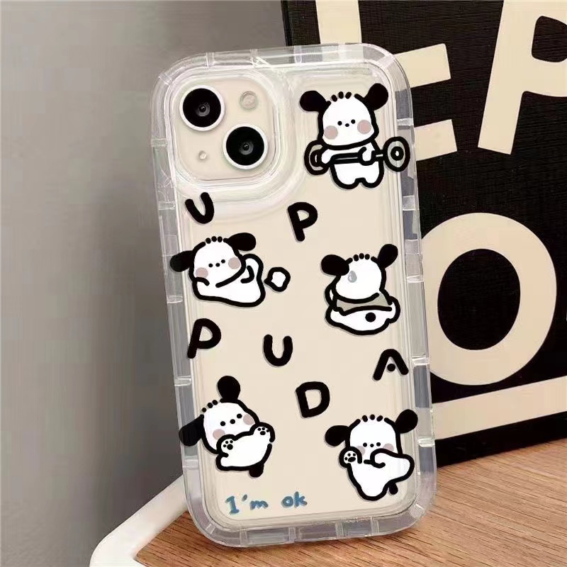 Soft Case Silikon TPU Transparan Motif Anjing Untuk IPhone 14 13 12 11 Pro XS Max X XR 8 7 6 6S Plus