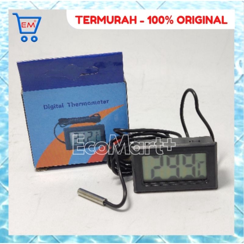 Termometer Aquarium Digital Alat Ukur Suhu With Sensor 1M Black