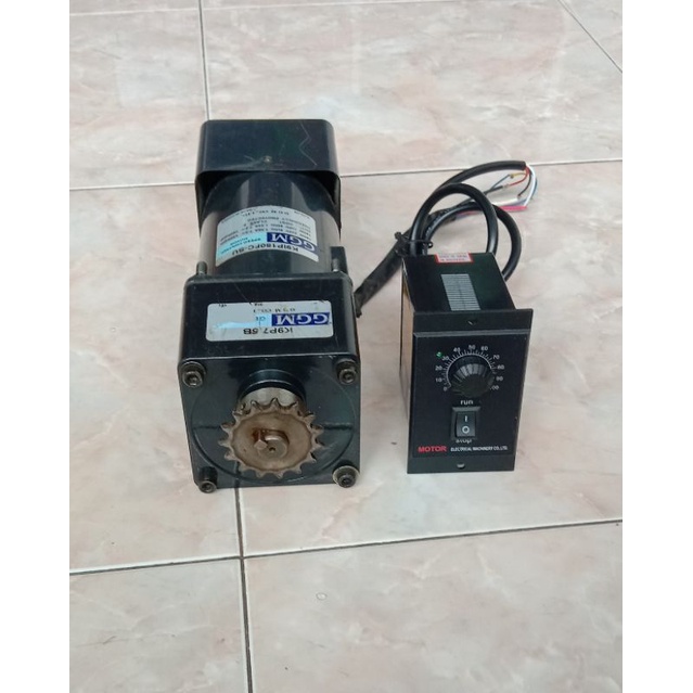 Ac Motor Gearbok GGM 220V 180W Ratio 1 : 12,5 Speed Control 128Rpm