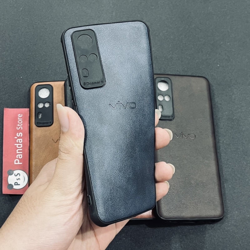 Leather Case Vivo Y51, Y51a, Y53s Softcase Kulit Elegan Casing Slim Fit