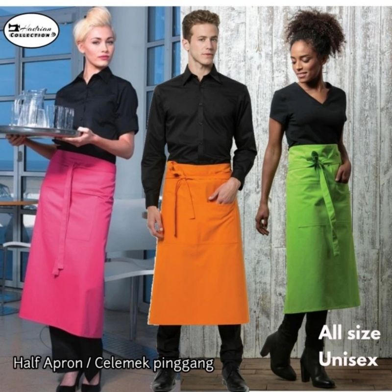 Celemek setengah badan Half Apron Apron Pinggang Waist