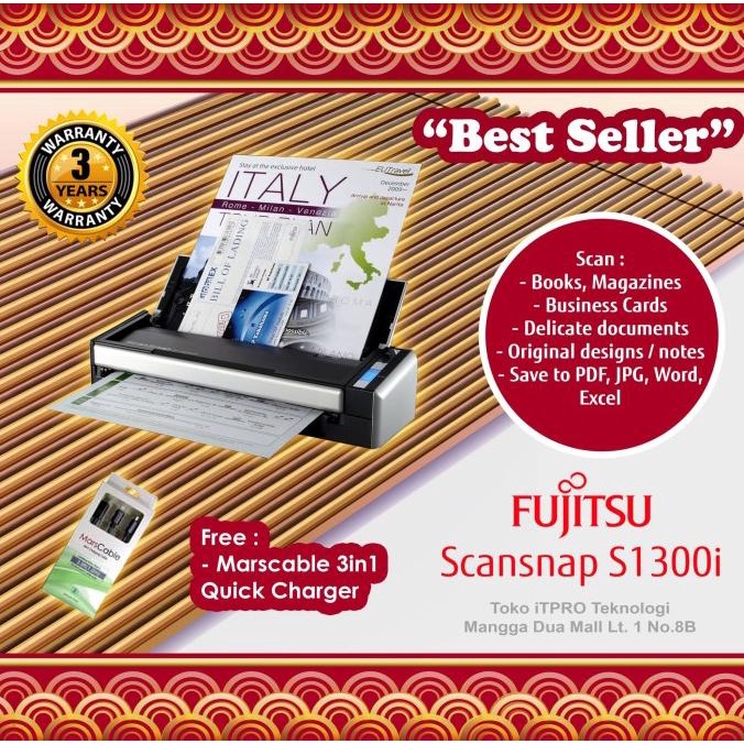Fujitsu S1300I Portable Scanner