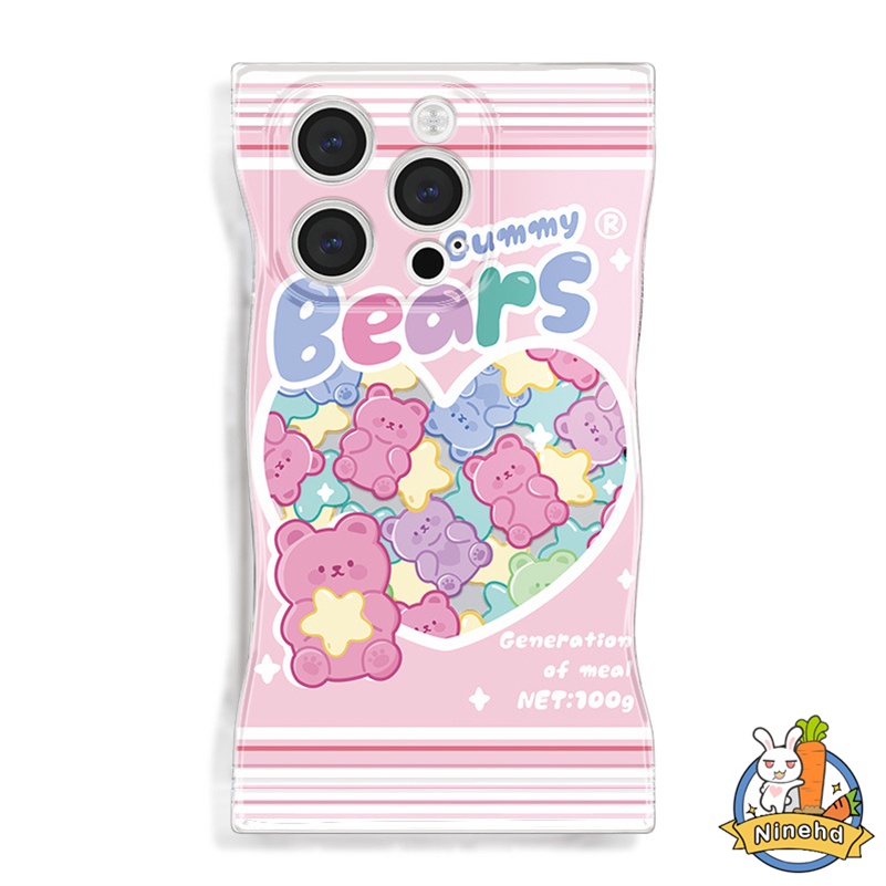 Soft Case Bumper Pelindung Tahan Debu Motif Hati Beruang Untuk Huawei Y9 Prime 2019 Nova 7i Nova 9 7 SE Pro Y90 Y70 Plus Nova 5T 4e 3i 3e Y7A Y9s P30 Lite P20 Mate 30 Pro Korean Love Heart Bear Phone Case Shockproof Silicone Soft Case Protective Cover