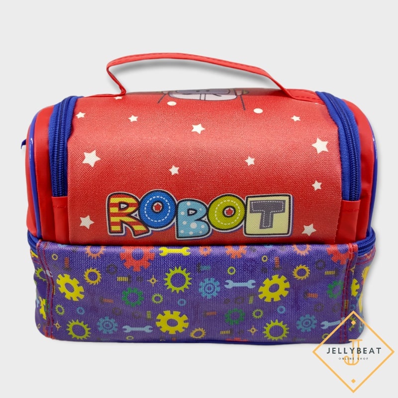 Tas Susun MOTIF SMIGGLE ROBOT /Tas Slempang Smiggle /Lunch Bag Susun