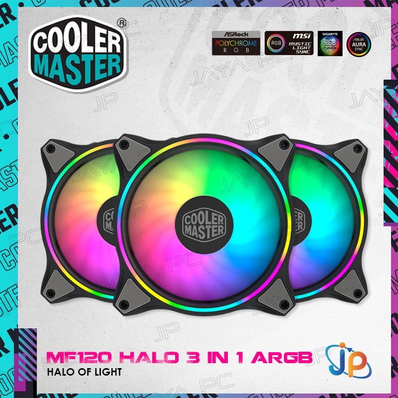 Cooler Master MasterFan MF120 Halo ARGB - Fan Casing 12cm 3 in 1