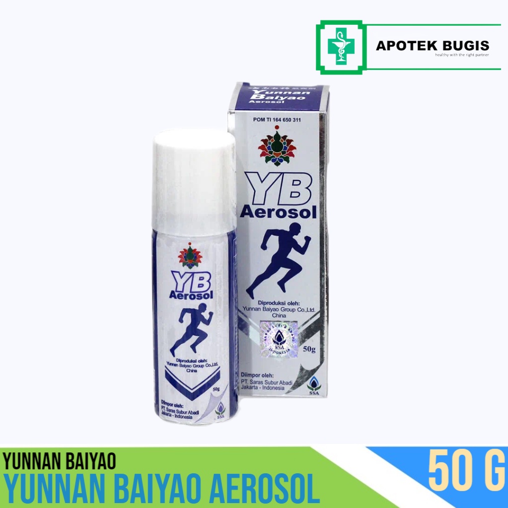 YUNNAN BAIYAO  Aerosol Size 50gr Meredakan Bengkak Pegal Linu Otot Kaku Semprotan Pereda Nyeri