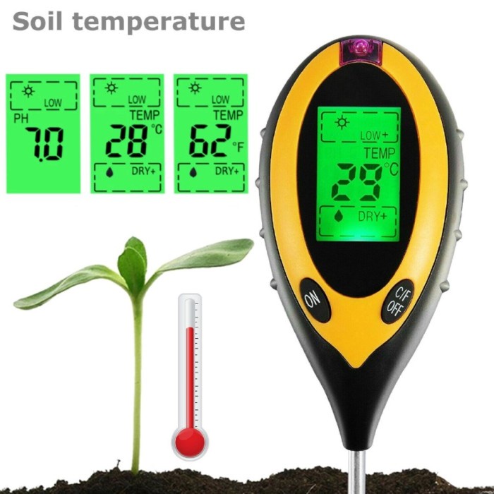 Digital Soil Analyzer Tester Meter Alat Ukur pH Tanah 3 4 5 in 1