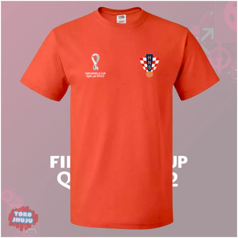 Baju Kaos Piala Dunia World Cup 2022 Team Croatia DEPAN BELAKANG