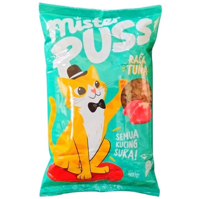 (Freshpack) Makanan Kucing Kering MISTER PUSS 500 Gram / Dry Cat Food Murah